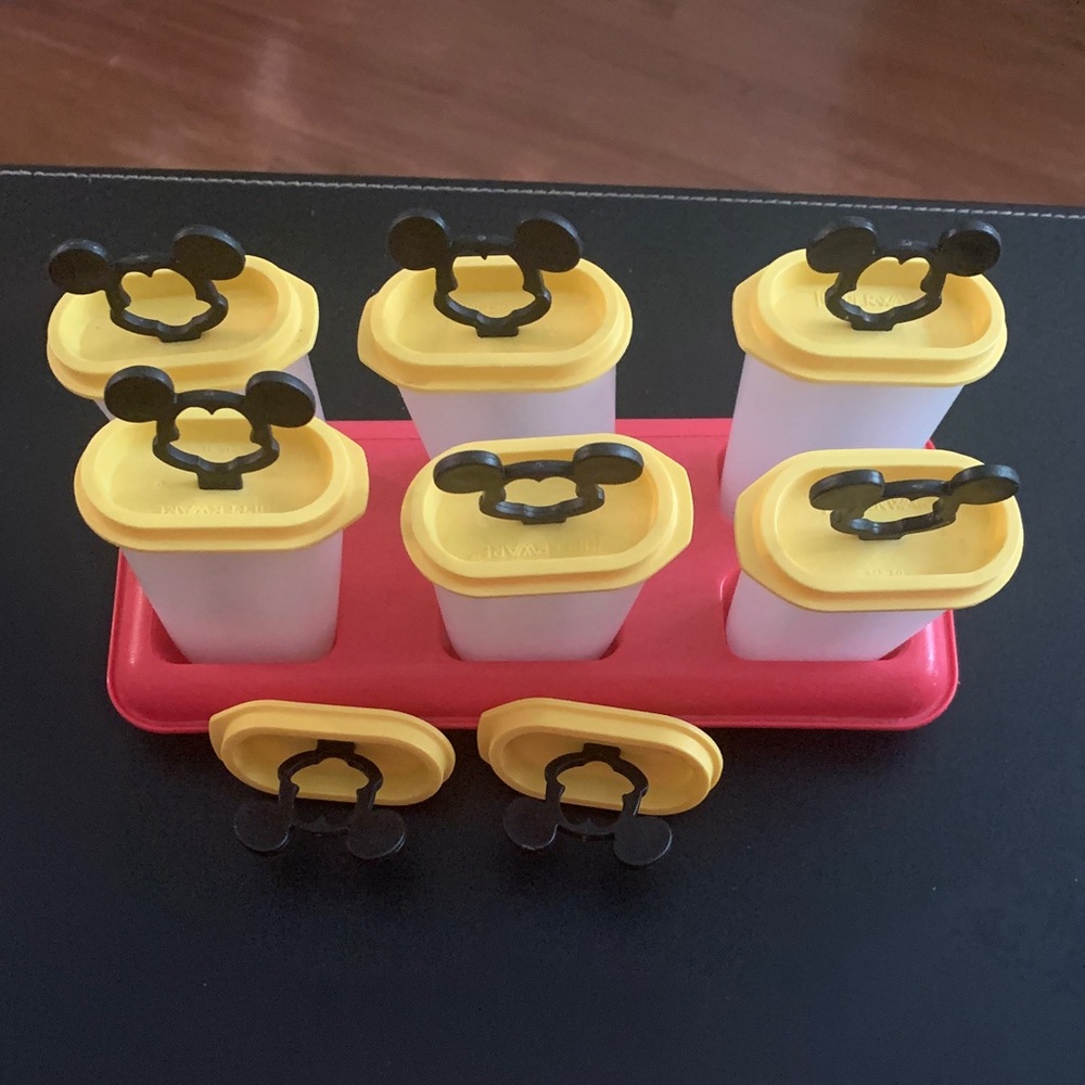 Tupperware Yellow and Black Popsicle Molds